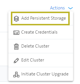 Add Persistent Storage Button