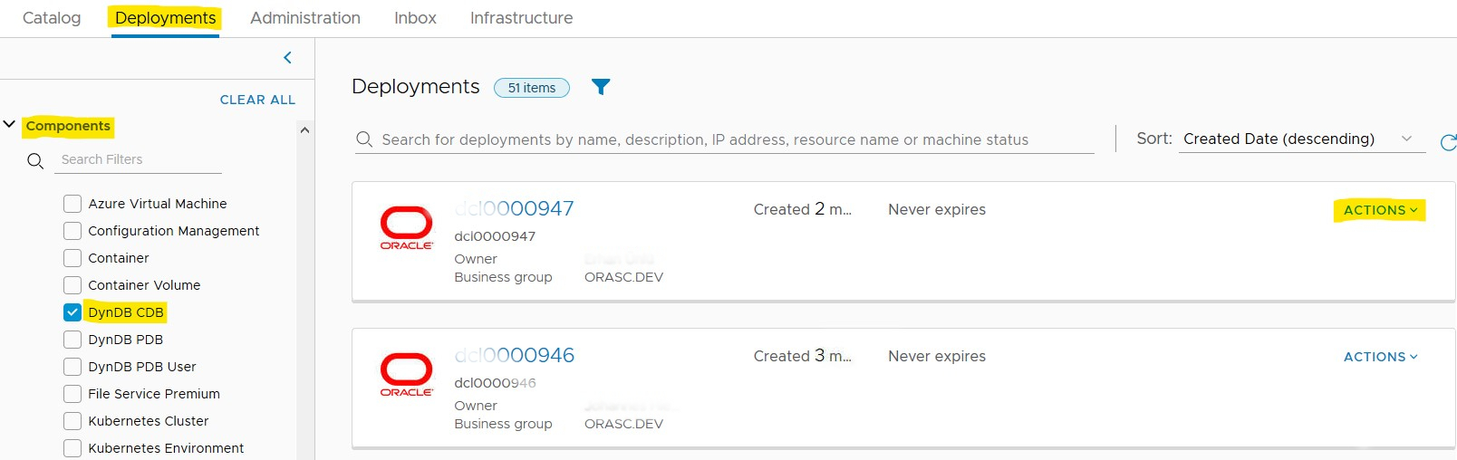 CDB Deployments