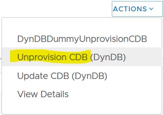 Unprovision CDB