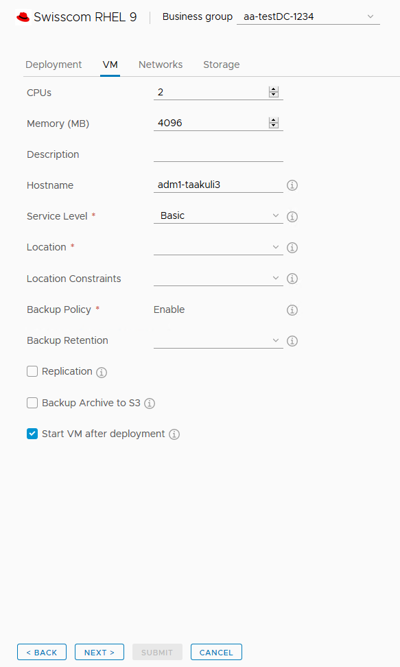 Create a Managed RHEL - Step 2