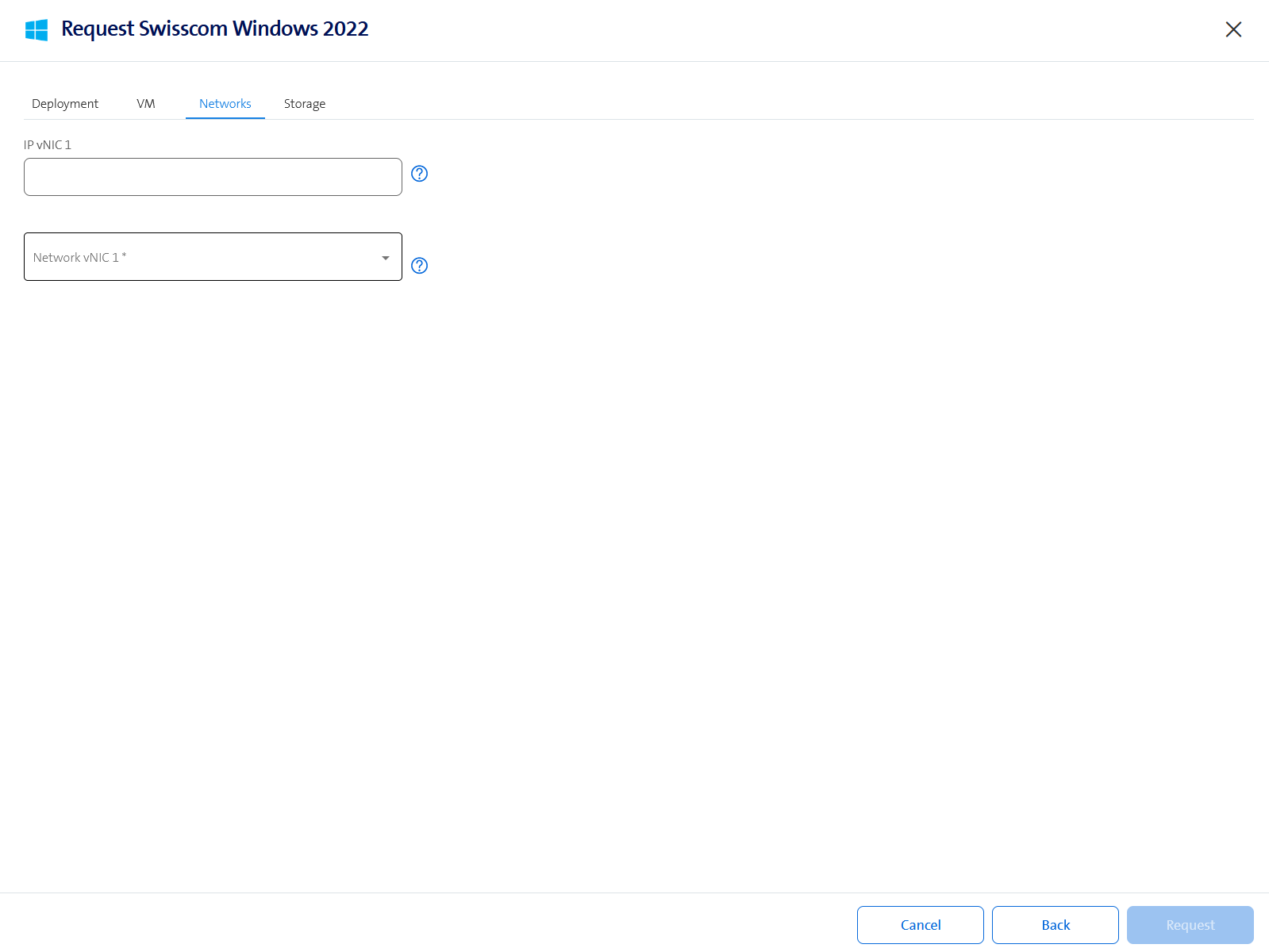 Create a Swisscom Windows - Step 3