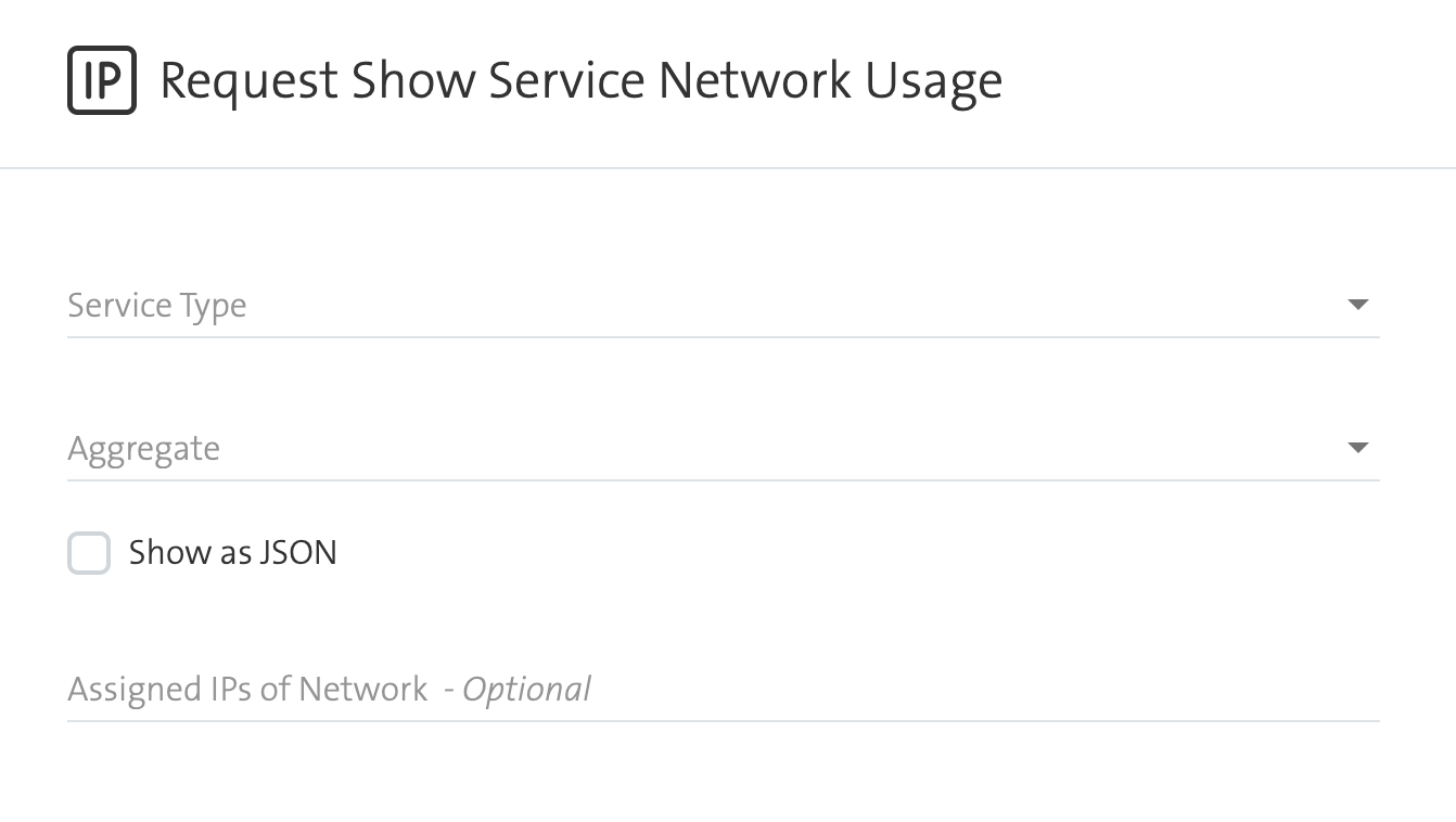 Show Service Network Usage