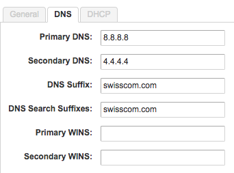 Update Isolated Network DNS Form
